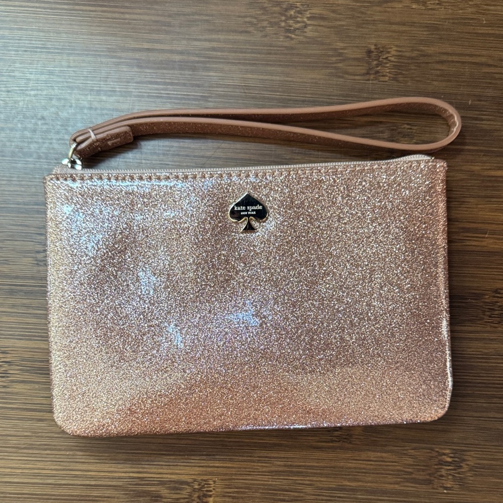 Kate Spade Sparkling Rose Gold Wristlet